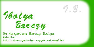 ibolya barczy business card